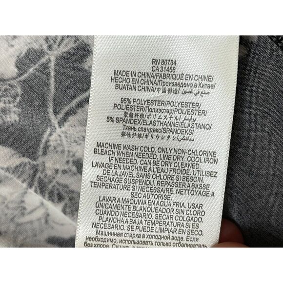 BCBGmaxazria Adele Women's Dress Wrap Stretch Lightweight L Black Floral - Picture 5 of 9